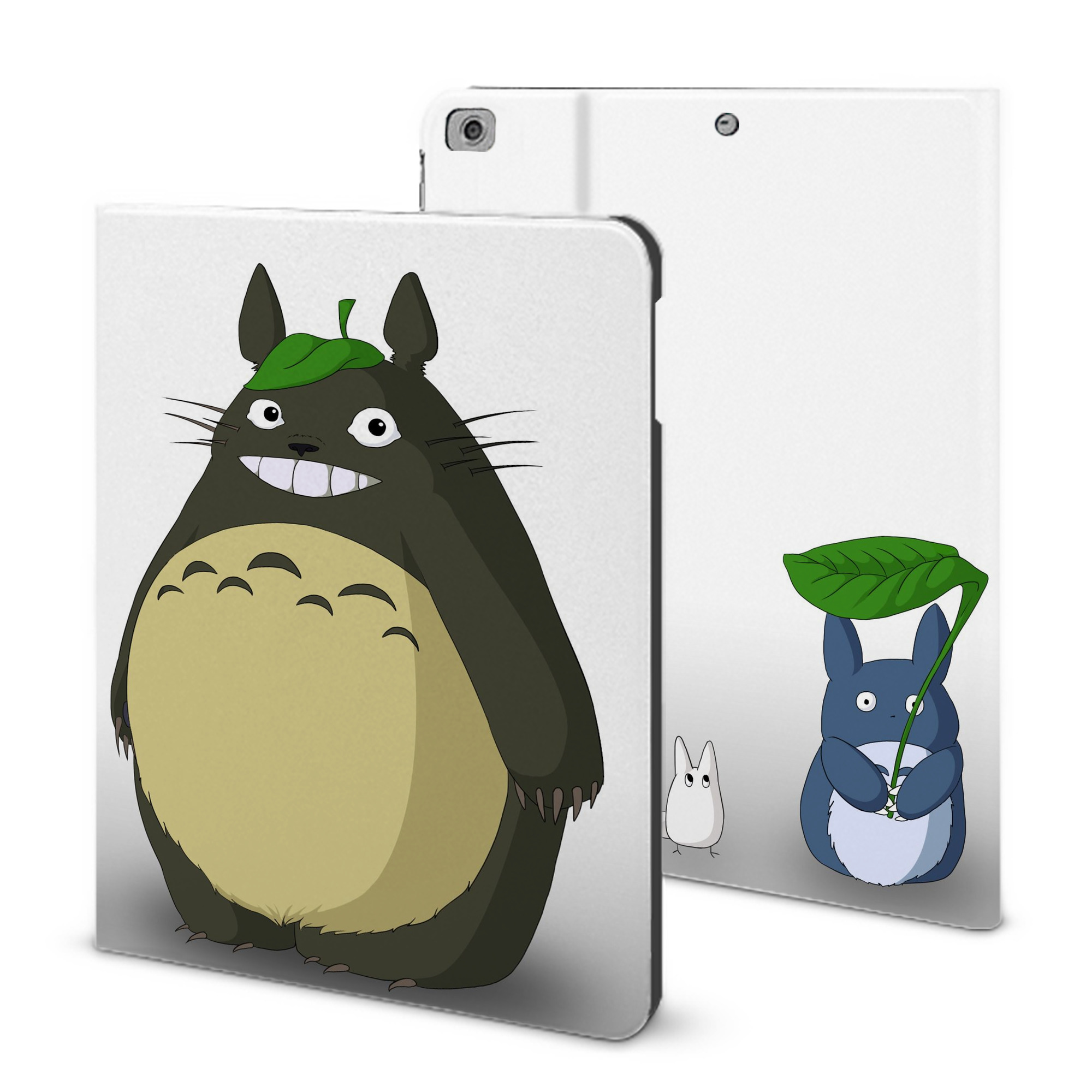 （画像用） となりのトトロ 草壁メイ 草壁サツキ My Neighbor Totoro Satsuki Kusakabe Mei Kusakabe IPad ケース ブック型 PUレザー TPU 耐衝撃 軽量 薄型 ペン収納なし 全面保護 IPad 各モデル対応